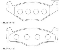 Комплект тормозных колодок ASIMCO KD7757