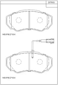 Комплект тормозных колодок ASIMCO KD77613