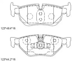 Комплект тормозных колодок ASIMCO KD7787