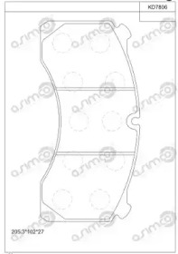 Комплект тормозных колодок ASIMCO KD7806