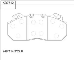 Комплект тормозных колодок ASIMCO KD7812