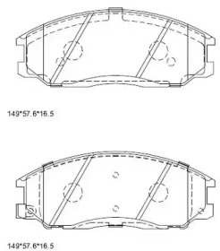 Комплект тормозных колодок ASIMCO KD9721