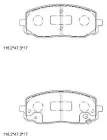 Комплект тормозных колодок ASIMCO KD9741