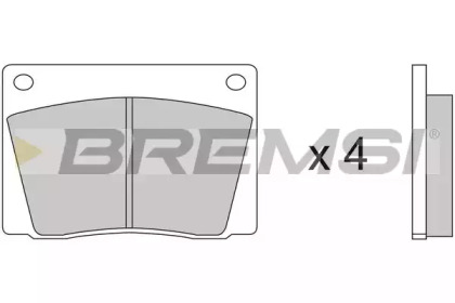 Комплект тормозных колодок BREMSI BP2052