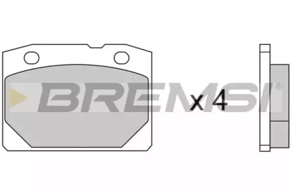 Комплект тормозных колодок BREMSI BP2065