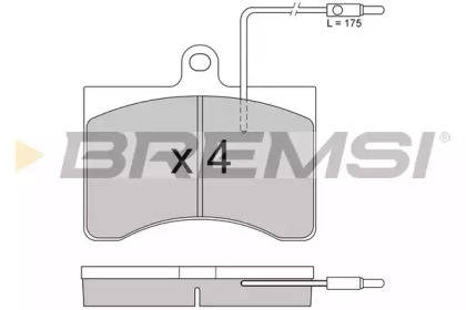 Комплект тормозных колодок BREMSI BP2094