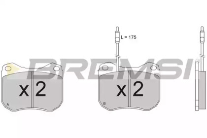 Комплект тормозных колодок BREMSI BP2118