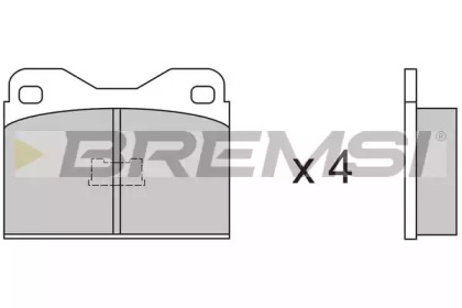 Комплект тормозных колодок BREMSI BP2136