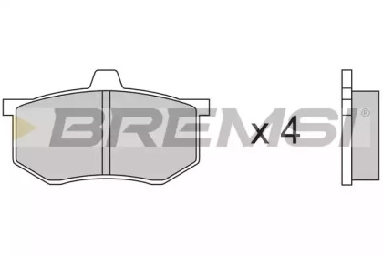 Комплект тормозных колодок BREMSI BP2140