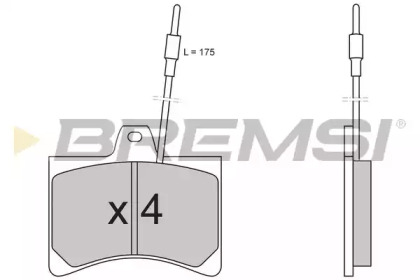 Комплект тормозных колодок BREMSI BP2148