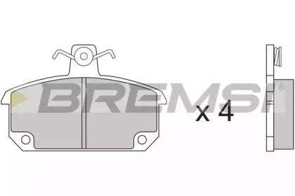 Комплект тормозных колодок BREMSI BP2153