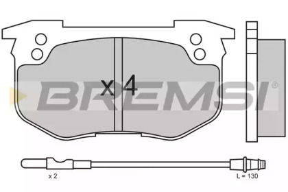 Комплект тормозных колодок BREMSI BP2160