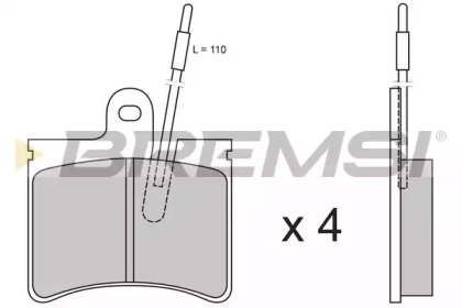 Комплект тормозных колодок BREMSI BP2161