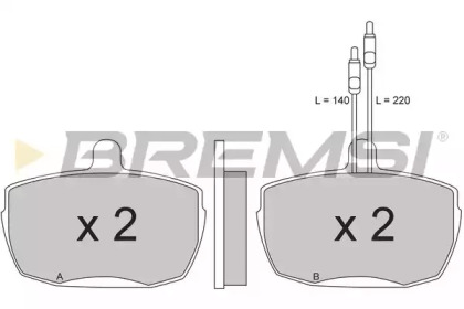 Комплект тормозных колодок BREMSI BP2204