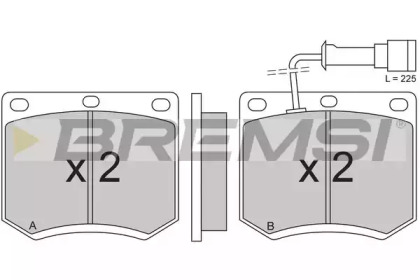 Комплект тормозных колодок BREMSI BP2205