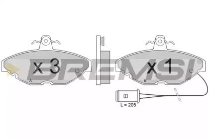 Комплект тормозных колодок BREMSI BP2258