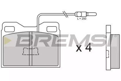 Комплект тормозных колодок BREMSI BP2264