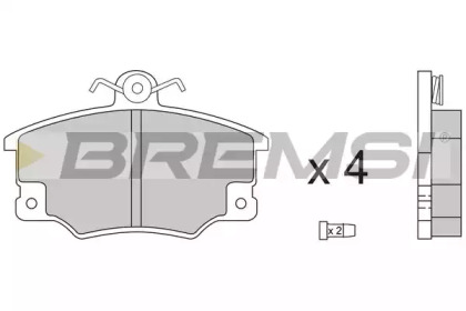 Комплект тормозных колодок BREMSI BP2268