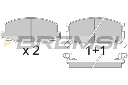 Комплект тормозных колодок BREMSI BP2272