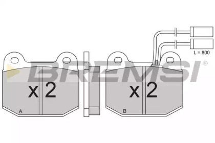 Комплект тормозных колодок BREMSI BP2274