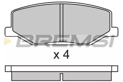 Комплект тормозных колодок BREMSI BP2278