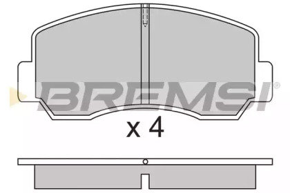 Комплект тормозных колодок BREMSI BP2296