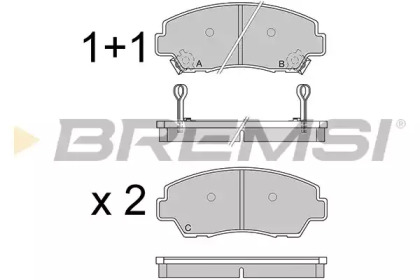 Комплект тормозных колодок BREMSI BP2326