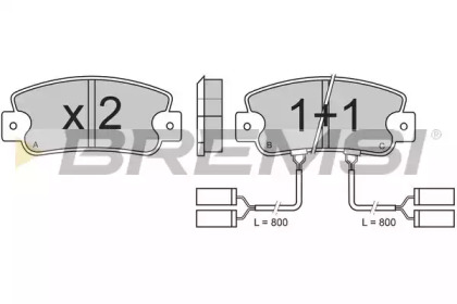 Комплект тормозных колодок BREMSI BP2336