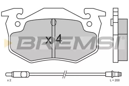 Комплект тормозных колодок BREMSI BP2338