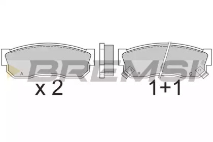 Комплект тормозных колодок BREMSI BP2388