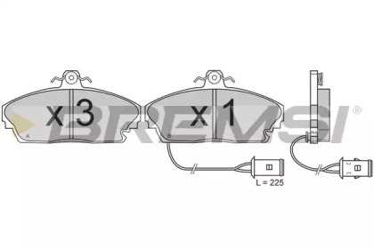 Комплект тормозных колодок BREMSI BP2393