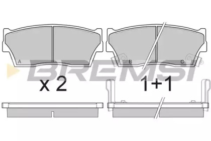 Комплект тормозных колодок BREMSI BP2419
