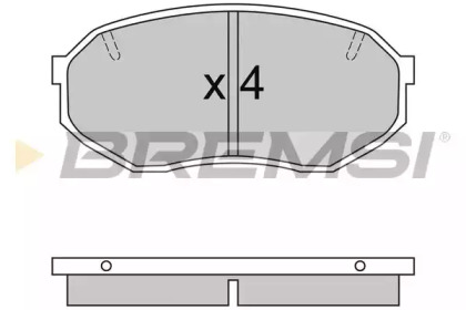 Комплект тормозных колодок BREMSI BP2421