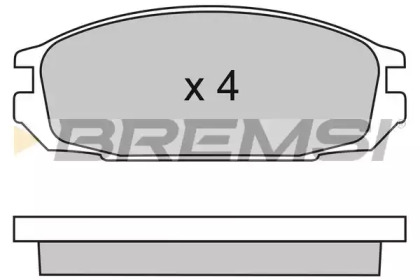 Комплект тормозных колодок BREMSI BP2445