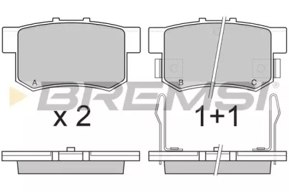 Комплект тормозных колодок BREMSI BP2483