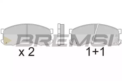 Комплект тормозных колодок BREMSI BP2504
