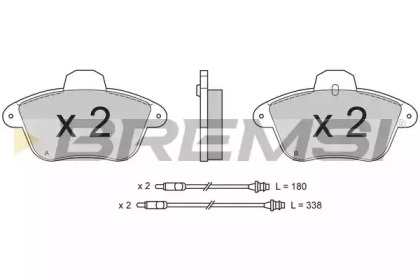 Комплект тормозных колодок BREMSI BP2521