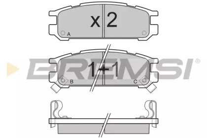 Комплект тормозных колодок BREMSI BP2536