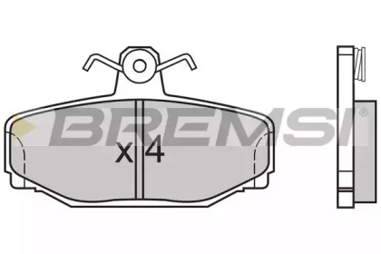 Комплект тормозных колодок BREMSI BP2542