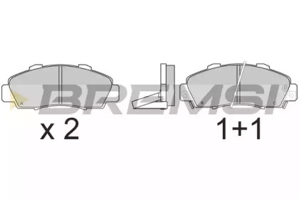 Комплект тормозных колодок BREMSI BP2543