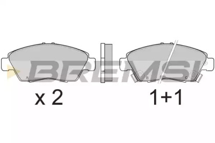 Комплект тормозных колодок BREMSI BP2546