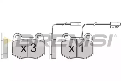 Комплект тормозных колодок BREMSI BP2605