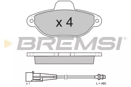 Комплект тормозных колодок BREMSI BP2626