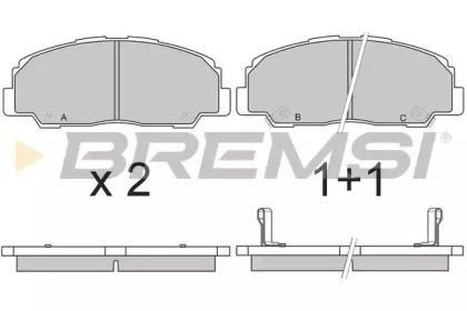 Комплект тормозных колодок BREMSI BP2639