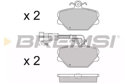 Комплект тормозных колодок BREMSI BP2693