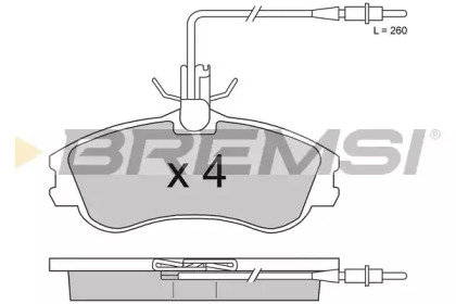 Комплект тормозных колодок BREMSI BP2711