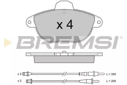 Комплект тормозных колодок BREMSI BP2737