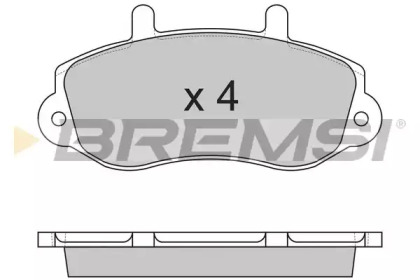 Комплект тормозных колодок BREMSI BP2767