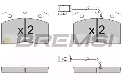 Комплект тормозных колодок BREMSI BP2768