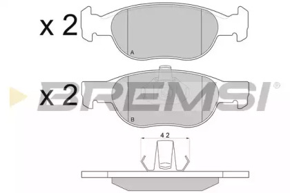 Комплект тормозных колодок BREMSI BP2770